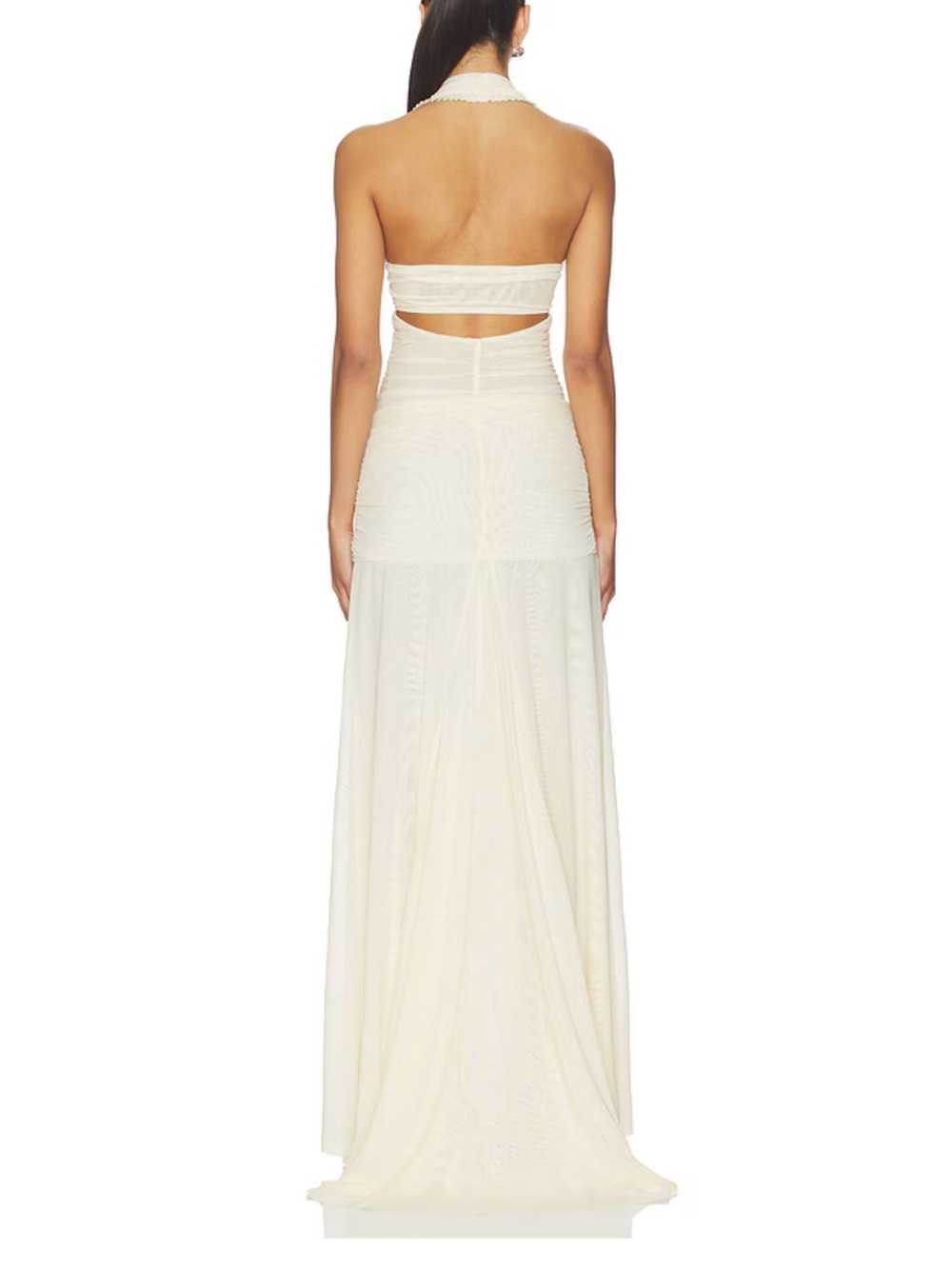 Bec & Bridge Cream Halter Rosette Maxi Dress - Picture 3 of 6